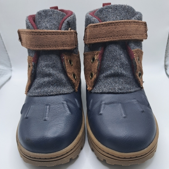 Little kids Carter's Boots navy blue & gray size 11M - Picture 2 of 12